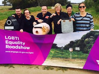 Commissioner Ro Allen with members of the LGBTI Equality Roadshow