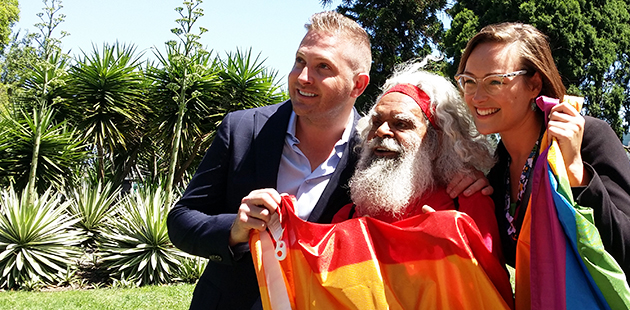 CoPP John Caldwell, Uncle Jack Charles and Cr Katherine Copsey