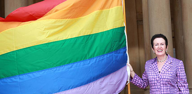 City of Sydney Lord Mayor Clover Moore Rainbow Flag