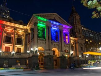 Melbourne Town Hall Rainbow