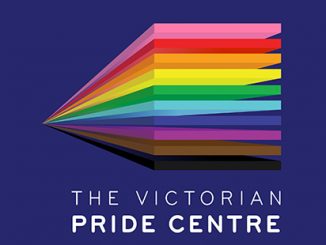 Victorian Pride Centre Logo Blue background main