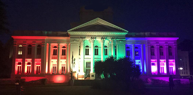 St Kilda Town Hall Rainbow 