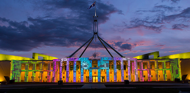 Parliament House Canberra Enlighten APN