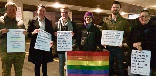 Hobart Anti-Safe Schools Vigil