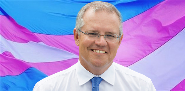 Scott Morrison on Transgender Flag