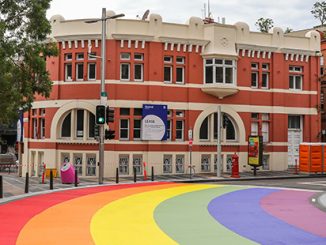 CoS Rainbow Crossing Taylor Square - photo by Katherine Griffiths