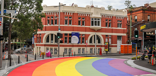 CoS Rainbow Crossing Taylor Square - photo by Katherine Griffiths