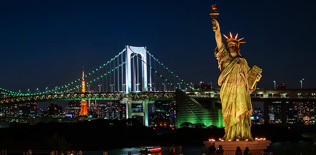 Statue of Liberty at night