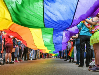 Rainbow Flag Crowd APN