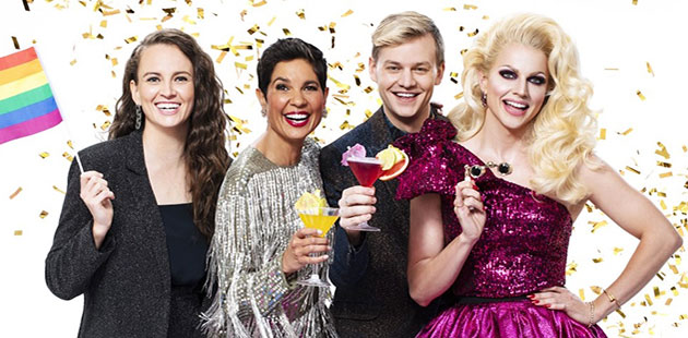 MG Parade Zoe Coombs-Marr, Narelda Jacobs, Joel Creasey and Courtney Act - courtesy of SBS