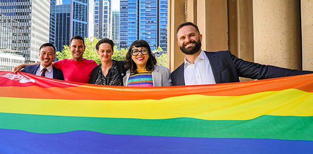 Mardi Gras Flag Raising Ceremony - photo by Katherine Griffiths / City of Sydney