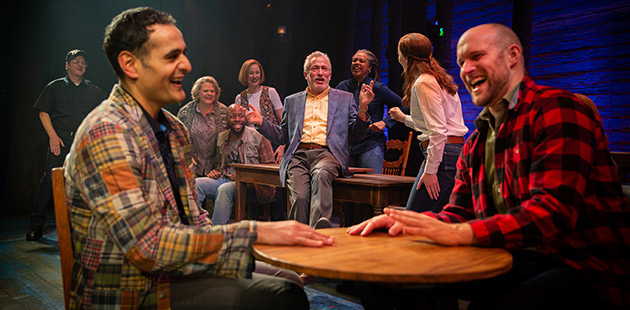Nicholas Brown, Douglas Hansell and the Original Australian Company of Come From Away - photo by Jeff Busby