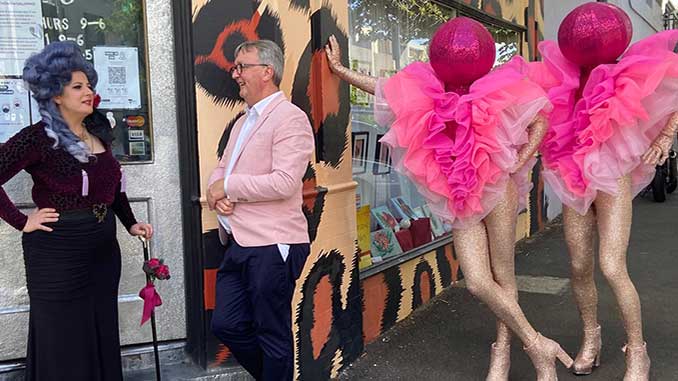 Midsumma-Melbourne-Pride-Hannah-Cuthbertson-Minister-Martin-Foley-and-The-Huxleys-at-Rose-Chongs-Costumes