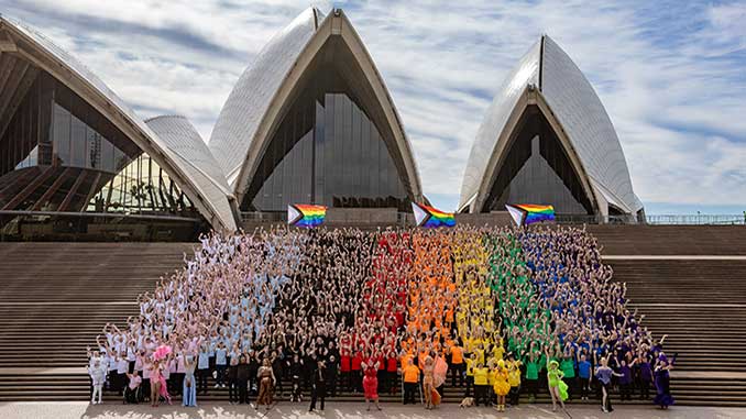 Sydney-WorldPride-Human-Progress-Pride-Flag-Sydney-Opera-House-photo-by-Daniel-Boud