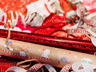 Christmas wrapping and ribbons