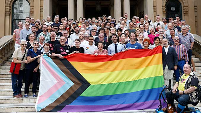 CoS Progress Pride Flag Raising Ceremony 2025 photo by Damian Shaw
