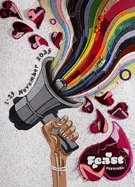 Feast Festival Program Cover 2025 by Oscar Arrais