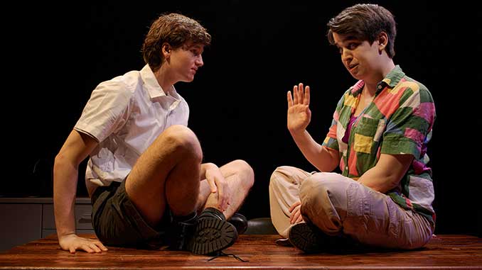 Nicholas Cradock and Nyx Calder in Occasional Combustible Disaster – photo by Phil Erbacher