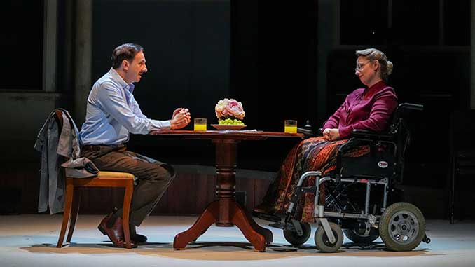 Mitchell Butel and Emma Jones in Sydney Theatre Company’s The Normal Heart (2026) – photo by Neil Bennett