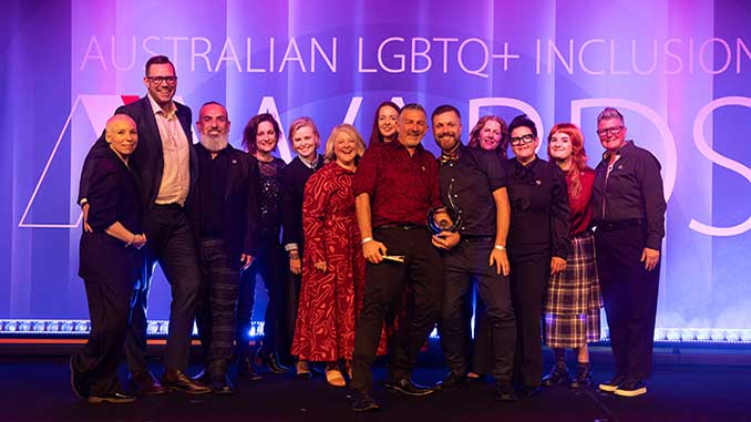 Australian LGBTQ+ Inclusion Awards Organisation of the Year Bendigo Bank photo by Ashley Andres Penin 