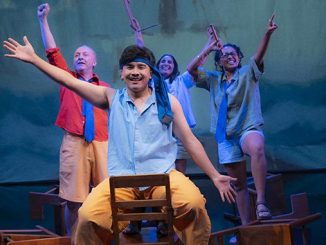 Karlis Zaid Jeffrey Liu Vidya Makan and Phoenix Jackson Mendoza in The Lucky Country photo by Jodie Hutchinson