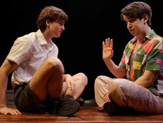 Nicholas Cradock and Nyx Calder in Occasional Combustible Disaster – photo by Phil Erbacher