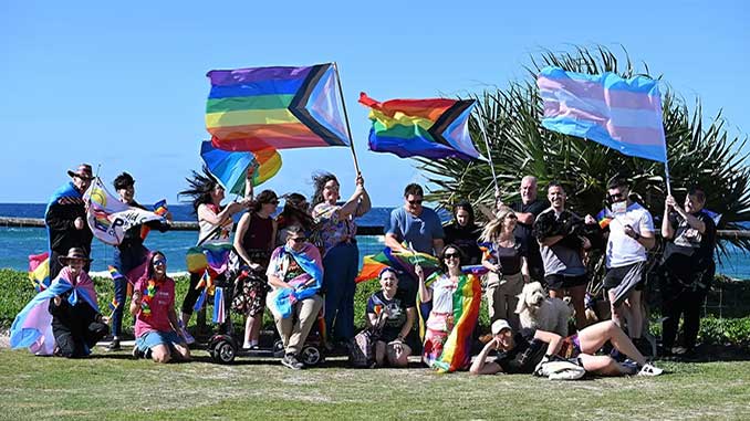 Participants at the Gold Coast Pride Walk courtesy of the Gold Coast Pride Collective
